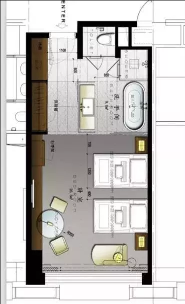  客房平面图方案8